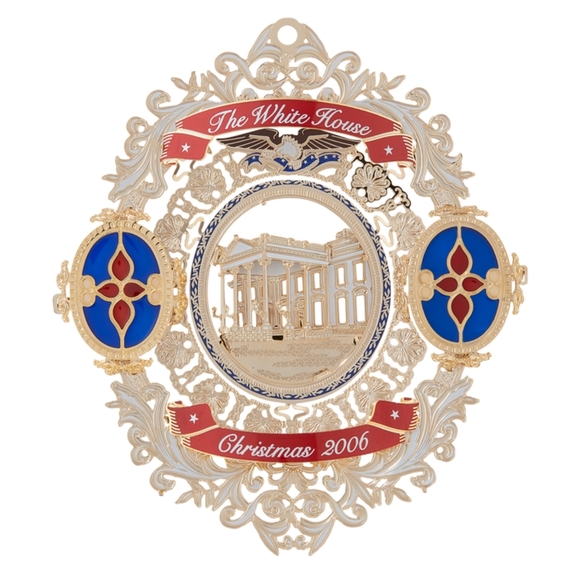 5 for $20 | NIB 2006 Tiffany Glass In The White House Christmas Ornament - Picture 2 of 10